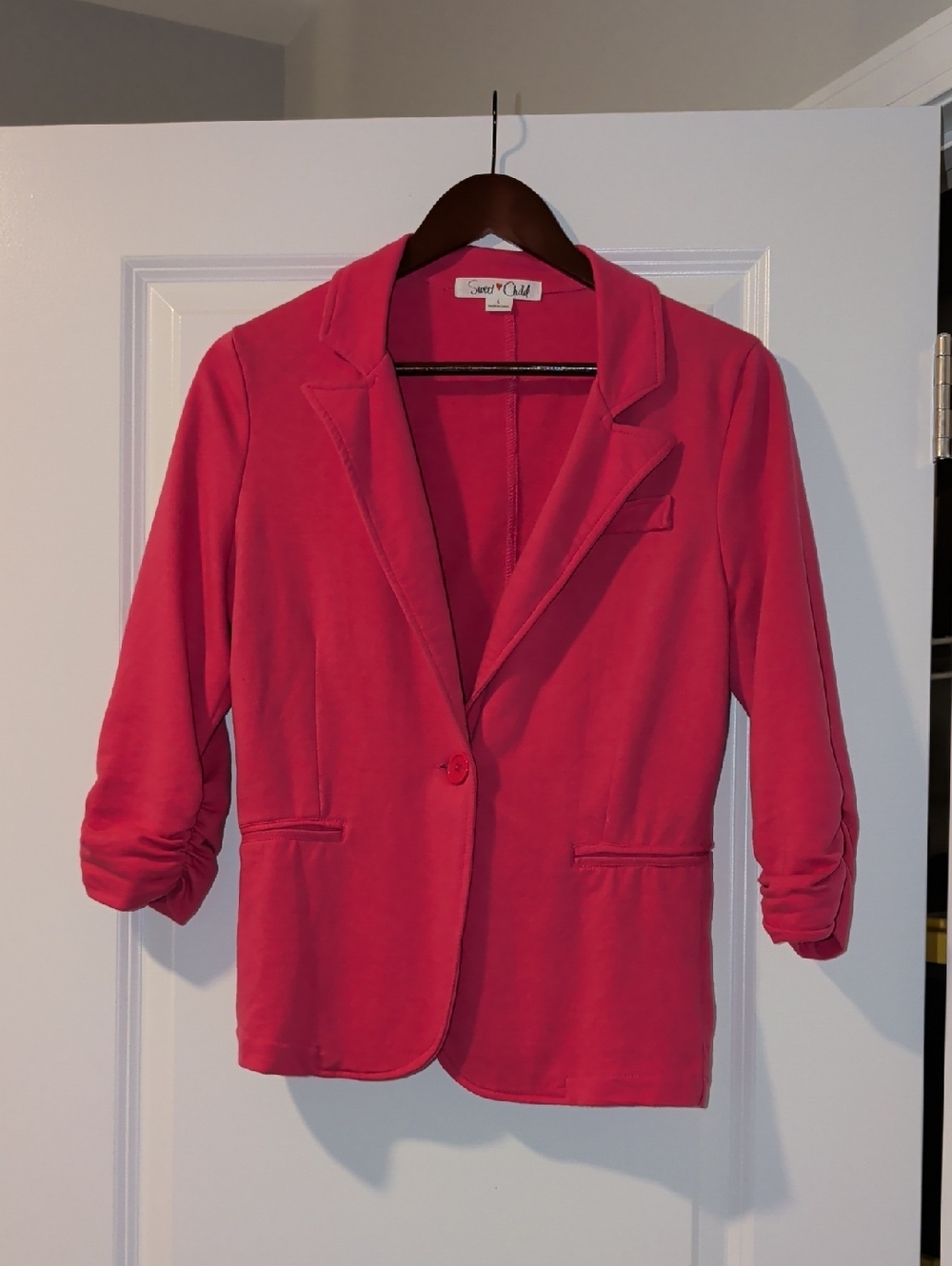 Sweet Child Women's Hot Pink Single-Button Blazer